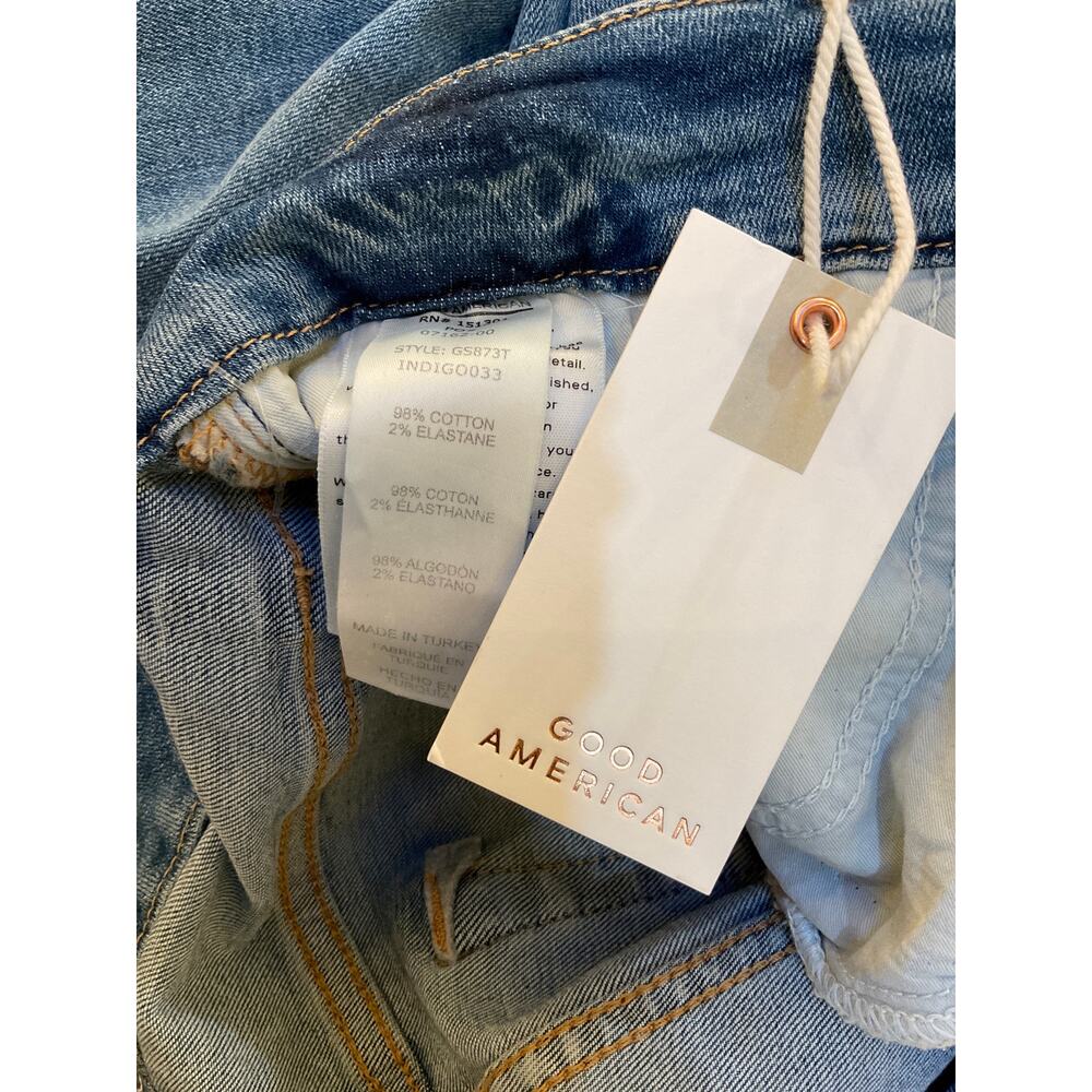 NWT Good American Good Legs Straight Distressed Jeans Women's Size 2 26 - Picture 4 of 4